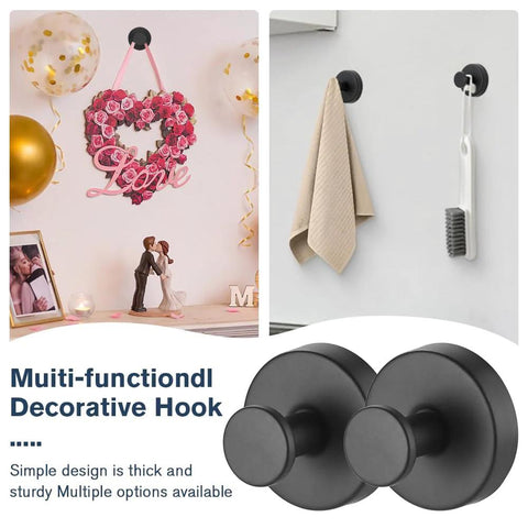 Golden Suction Cup Hooks For Glass And Tile Surfaces No Drill Wreath Hanger For Front Door And Shower Organizer Set 2 Pack in use