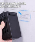 Installing Multifunctional Kitchen Utensil Rack Draining Chopstick Holder Wall-Mounted Freestanding Cutlery Storage Box on wall