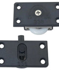 Black Wardrobe Sliding Door Wheel Kit With Screws Silent Nylon Rollers for Quiet Closet Track Hardware