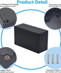 Outdoor IP67 Waterproof Electrical Box In Black ABS Junction Box With Cable Glands For DIY Projects Weatherproof Power Enclosure