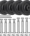 2 Inch Wear Resistant Mute Luggage Replacement Wheels Set with 4 Rubber Swivel Casters, includes mounting hardware.