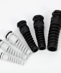 22 Piece Cable Gland Kit With PG7 To PG21 Sizes, 8.3Mm To 20.5Mm Thread Diameter, Black and White Nylon Strain Relief Glands