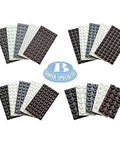Self Adhesive Bumper Feet 0.780 In By 0.380 In Black Square Polyurethane Pads For Industrial Surface Protection 25 Pack BS04