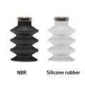Heavy Duty Mechanical Arm Vacuum Suction Cup Set For Robotic Grippers Three Layer Multi Layer Sucker Kit, black NBR and white silicone rubber cups