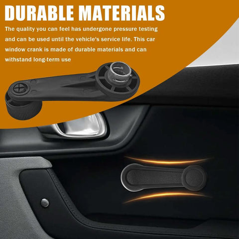 Two Piece Window Crank Handles Replacement For Toyota Interior Plastic Door Handles 6926010040 shown installed in vehicle door