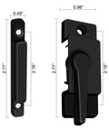 Protect family and home with this durable black window sash lock set for vertical and horizontal sliders; easy cam-action latch, reliable security, child and pet safety, and quick replacement for double-hung windows.