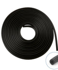 0.125 Inch Window Screen Spline 100 Foot Replacement Round Black Retainer For Window Repair Fits Groove Width 0.118 To 0.132 Inches Serrated Hollow