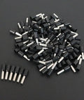 80 Piece Wire Ferrule Kit With 40 Black ferrules for 25 mm2 and 4 AWG cables, silver plated ends for car audio wiring