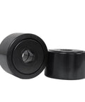 Two black 1PCS CYR1 1/4 S 3/8 S YCRS-20 cam follower bearings with 9.525 mm inner diameter, shown side-by-side on a white background.