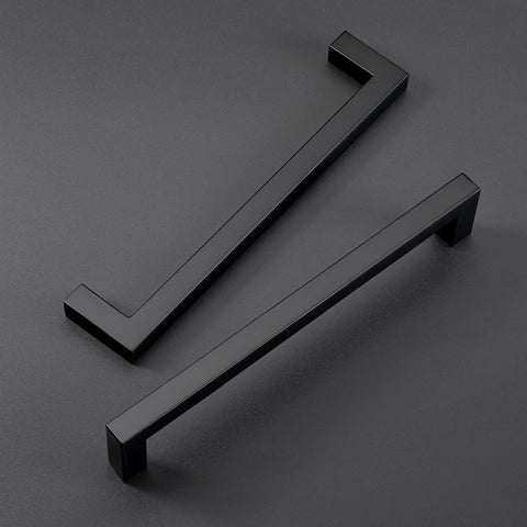 10 Pack 5 Inch Solid Zinc Alloy Cabinet Handles In Black Finish Durable Drawer Pulls For Kitchen Cupboards And Dresser Furniture
