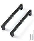 10 Pack 5 Inch Solid Zinc Alloy Cabinet Handles In Black Finish Durable Drawer Pulls For Kitchen Cupboards And Dresser Furniture Corrosion