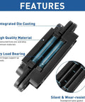 Hidden Door Hinges 6 Inch Concealed Butt Hinge Zinc Alloy 180 Degree Swing 3 Way Adjustable Black 2 Pack features