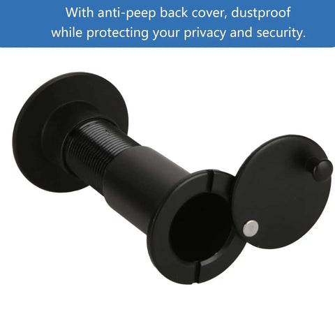 4 Pack Door Viewers Peepholes With 200 Degree Wide Angle HD Lens No Brainer Install Includes 16mm Drill Bit For 1.5 To 2.375 Inch Doors Zinc Alloy Front Door Peephole With Heavy Duty Privacy Cover Black