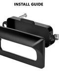 Install guide for Two Pack Black Zinc Alloy Recessed Pull Handles For Cabinets And Furniture Durable Rust Resistant Construction Ideal Replacement.