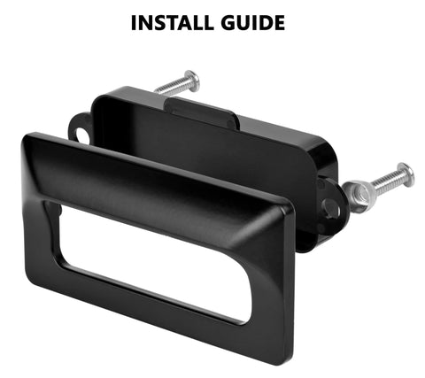 Install guide for Two Pack Black Zinc Alloy Recessed Pull Handles For Cabinets And Furniture Durable Rust Resistant Construction Ideal Replacement.