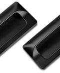 Two Pack Black Zinc Alloy Recessed Pull Handles for Cabinets and Furniture durable rust-resistant construction ideal replacement