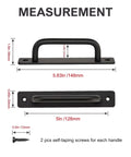 Barn Door Handles 2 Pack Sliding Door Handle 5" Hole Center Barn Door Handles Black Cabinet Handles Door Pull Handle Zinc Alloy Door Pulls Measurement