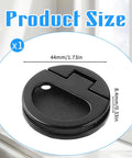 Flush Door Pull With Black Zinc Alloy Ring Handles 43.5 Mm Recessed Mount Lifting Ring Pulls, product size close-up