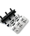 Heavy Duty Cabinet Hinge Zinc Alloy 90x60 Thickened Hexagonal Stud 2 Pack Black Zinc shown disassembled on white background