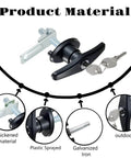 Keep your camper shell secure with rugged, keyed T-handle locks, zinc alloy construction, showing keys and handle details