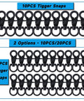 10 Pack Trigger Snap Hooks 2.32 Inches By 0.82 Inches Zinc Alloy Heavy Duty Swivel Lanyard Clips For Dog Leash Purse Bag Cages