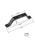 Aluminum Alloy Barn Door Handles Set 6.1 Inch Sliding Door Pull Hardware shown with dimensions and mounting screws