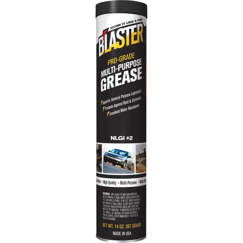 Front view of Blaster Multipurpose Grease,Petroleum Base Oil tube, 14 oz, for industrial and automotive metal surface lubrication.