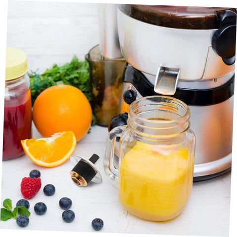 Blender Coupling Replacement Pin For Easy Installation Durable Drive Coupling Accessory shown beside fresh juice and blender.