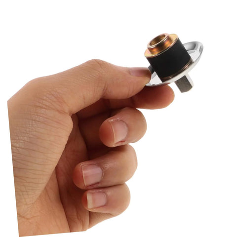 Hand holding stainless steel blender coupling replacement pin for easy installation, durable drive coupling accessory for secure connection.