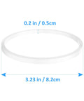 Three Pack Replacement Gaskets For Blender Seals White O Ring 3.22 Inch Diameter, 0.2 Inch Tall, Easy Install, view
