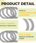 4 Pack Easy Fit Blender Gasket Set Replacement O Ring Seals 66 Millimeter Outer Diameter 51 Millimeter Inner Diameter 2 Millimeter Thickness Fits Popular Home Blenders Including BL1900 BL3900 BL4900 BL5000 BL5900 BL6000 with premium rubber material