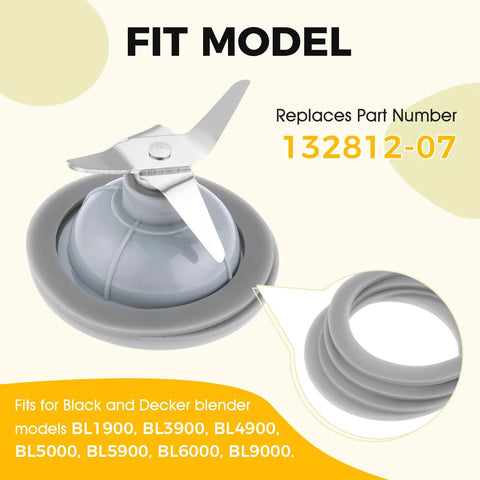 4 Pack Easy Fit Blender Gasket Set Replacement O Ring Seals 66 Millimeter Outer Diameter Fits Popular Home Blenders