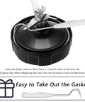 3.94 Inch Rubber Gasket Replacement Seal Kit With Brush And Hook For High Performance Countertop Blenders demo with hook.