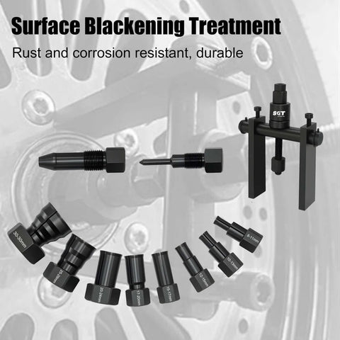 12 Piece Blind Hole Collet Bearing Puller Set With Slide Hammer For 8 To 32 Mm Internal Bearing Extractor Kit