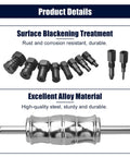 12pcs Blind Hole Collet Bearing Puller Set with Expandable Collets and Slide Hammer, rust-resistant steel details