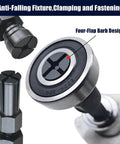 13pcs Blind Hole Collet Bearing Puller Set with anti-falling fixture and four-flap barb design for secure clamping and fastening.