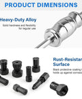 12pcs Blind Hole Collet Bearing Puller Set with Slide Hammer and Expandable Collets 8-32mm displayed, highlighting heavy-duty alloy and rust-resistant surface.
