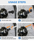 Step-by-step guide using 12pcs Blind Hole Collet Bearing Puller Set with Slide Hammer and Expandable Collets 8-32mm for wheel bearings
