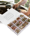 300 Piece Blind Rivet Nuts Set Color Plated Zinc Steel Galvanized Rustproof Nuts for Fastening Metal Plates and Pipes