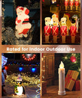 Outdoor holiday decor with Two Pack Blow Mold Light Kit Replacement for figures like Santa and Christmas village houses by SURAIELEC