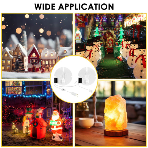 Easy Install Blow Mold Light Kit Replacement For Indoor Outdoor Decor E27 E26 Single Light Cord Kit Christmas Village Use