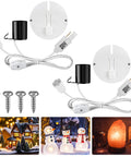 2 Pack Blow Mold Light Kit Replacement With E27 And E26 Sockets Two Fuse Plugs Easy Install For Indoor Outdoor Christmas Village House and Inflatable Decor Meonum with screws and sample decoration use