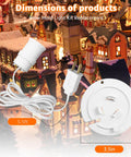 Two Pack Blow Mold Light Kit Replacement With E27 E26 Bulb Cord For Halloween And Christmas Decor shown with holiday village display