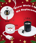 All In One Blow Mold Light Kit Replacement With Switch for Christmas Village Decor, 5 ft cord, on-off switch, E26/E27 socket