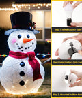 Easy Install Blow Mold Light Kit Replacement For Indoor Outdoor Decor E27 E26 Single Light Cord Kit with snowman decor.
