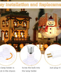 5 Foot Blow Mold Light Kit Replacement For MB48 With E26 And E27 Lamp Holder White 1 Set displayed with snowman lantern decoration