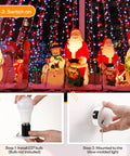 MB48 Blow Mold Light Kit Replacement with 3 Socket Accessory Cord in use with Christmas blow molds and bulb installation steps.