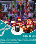 Replacement Blow Molded Light Wire Kit 4.9 Feet 120V with Switch and Plug for E26/E27 Bulbs displayed with Christmas decorations.