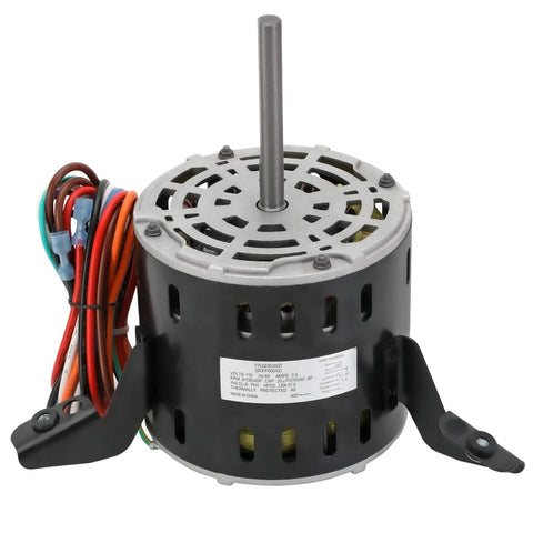 Replacement 1/2HP 115V Blower Motor for Goodman Amana Janitrol Units 0131F00042SP 1130RPM, front view with wiring
