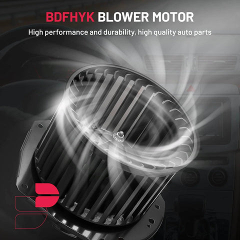 Hot Plug And Play HVAC Blower Motor Assembly 700092 For Chevy Astro Blazer S10 showing air flow and durability features.